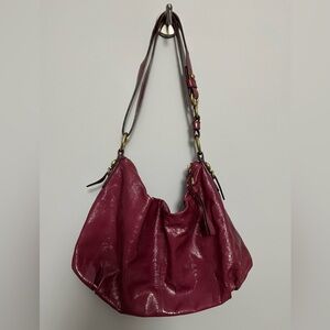 Coach Burgundy Leather Shoulder Bag